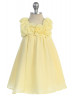 Chiffon Knee Length Flower Girl Dress With Rosebuds
